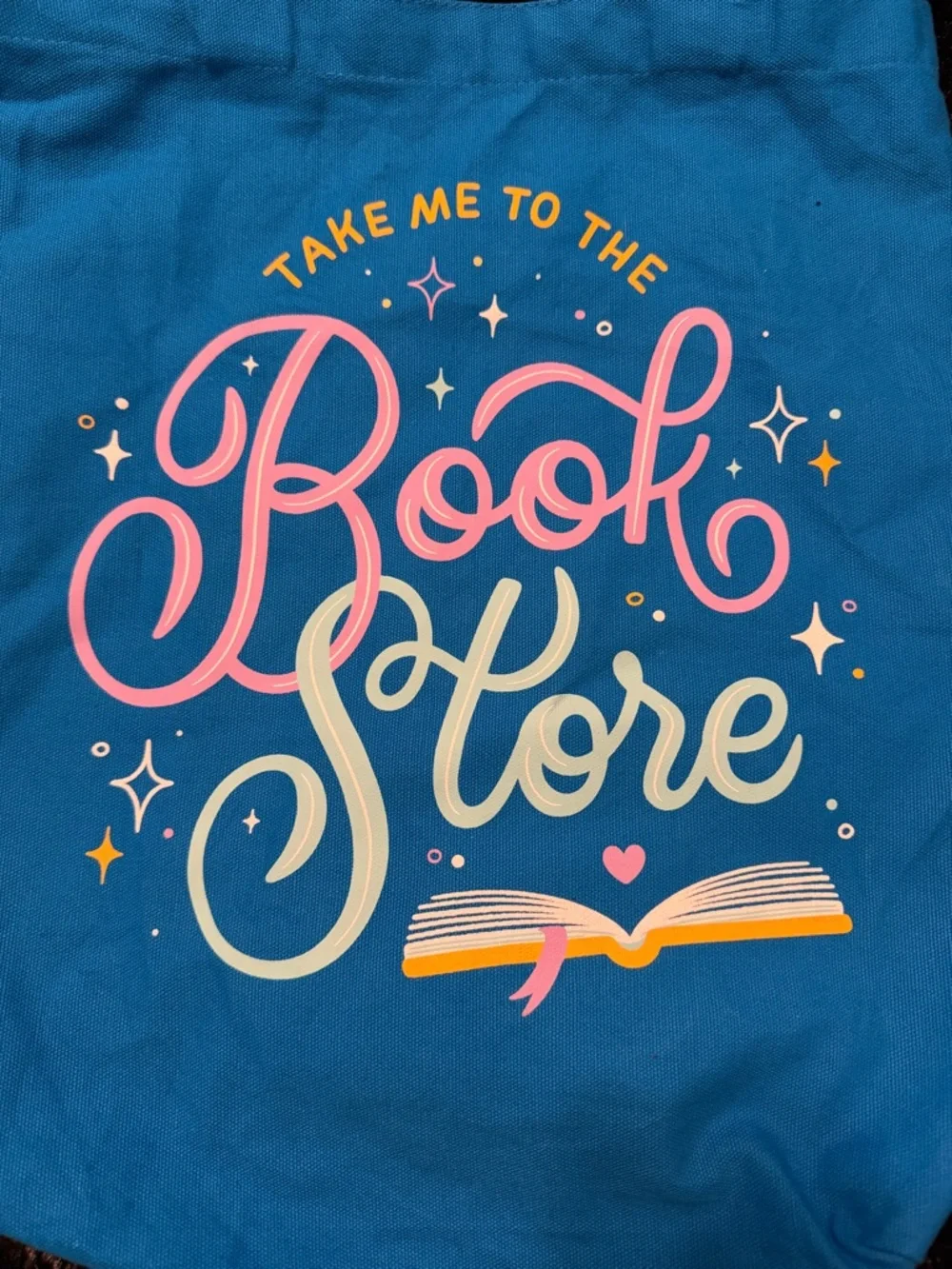 Happy Planner Book Store Tote Bag Blue “Take Me To The Book Store”